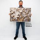 Ver imagem 2 de Quadro Decorativo Floral Luxo Árvore da Paz em Moldura Caixa TaColado Moldura Caixa 3cm Madeira com 