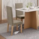 Ver imagem 2 de Conjunto 4 Cadeiras para Sala de Jantar Nice Marrom/Mel/Caramelo