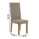 Ver imagem 3 de Conjunto 4 Cadeiras para Sala de Jantar Nice Marrom/Mel/Caramelo