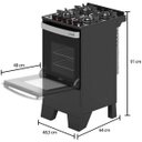 Ver imagem 3 de Fogão 4 Bocas Automático Mesa de Vidro Piacere Vetro Mueller Bivolt