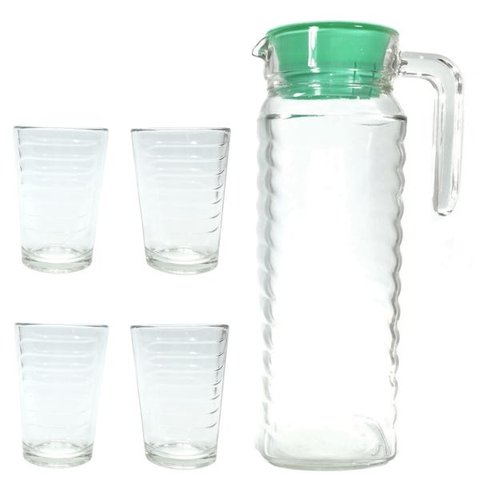 Conjunto de Jarra de Vidro com 4 Copos Onix