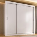 Ver imagem 1 de Guarda-roupa Casal Multimóveis Barcelona 3 Portas de Correr Cr35401 Branco