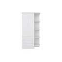 Ver imagem 2 de Guarda Roupa Infantil 2 Portas e Berço Mini Cama Americano Doce Sonho Branco – Qmovi