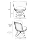 Ver imagem 4 de Poltrona Decorativa Chiara Base Orby Corano Preto/Poliéster Verde - CasaePoltrona
