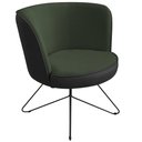 Ver imagem 1 de Poltrona Decorativa Chiara Base Orby Corano Preto/Poliéster Verde - CasaePoltrona