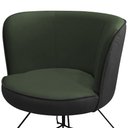 Ver mais imagens de Poltrona Decorativa Chiara Base Orby Corano Preto/Poliéster Verde - CasaePoltrona