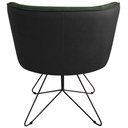 Ver imagem 6 de Poltrona Decorativa Chiara Base Orby Corano Preto/Poliéster Verde - CasaePoltrona