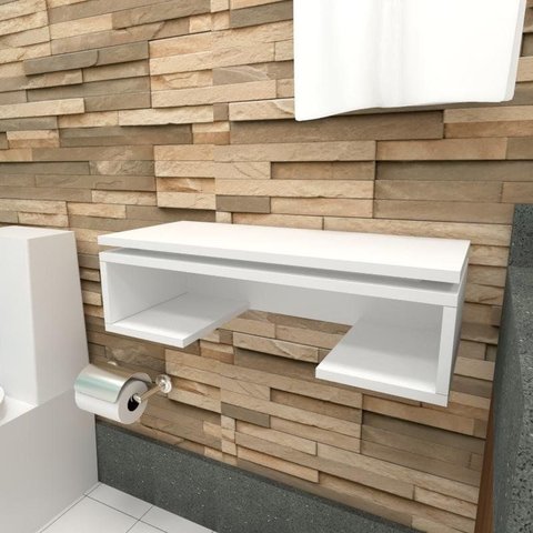 Aparador Gabinete Banheiro Auxiliar Banheiro Branco