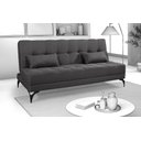 Ver imagem 2 de Sofá Cama Solteiro Nevada Reclinavel Revestimento Linho Pes em Ferro: Grafite