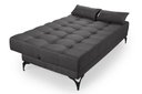 Ver imagem 4 de Sofá Cama Solteiro Nevada Reclinavel Revestimento Linho Pes em Ferro: Grafite