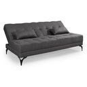 Ver imagem 3 de Sofá Cama Solteiro Nevada Reclinavel Revestimento Linho Pes em Ferro: Grafite