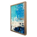 Ver imagem 4 de Quadro Decorativo Abstrato Blue em Moldura Caixa Tacolado Moldura Trad 1cm Preta sem Vidro 40 X 60cm