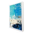 Ver imagem 2 de Quadro Decorativo Abstrato Blue em Moldura Caixa Tacolado Moldura Trad 1cm Preta sem Vidro 40 X 60cm