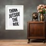 Quadro Think Outside The Box - 60x48cm:moldura Branca - 1