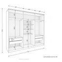 Ver imagem 4 de Guarda-Roupa Casal 6 Portas 4 Gavetas Monumental Zanzini