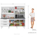 Ver imagem 4 de Armário de Cozinha 6 Portas 3 Gavetas Mega Yescasa