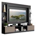 Ver imagem 1 de Estante Tv 65" E 2 Portas Oslo Multimóveis V3395 Preta/Lacca Fumê Preto/Lacca Fumê
