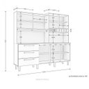 Ver imagem 3 de Armário de Cozinha 6 Portas 3 Gavetas Mega Yescasa