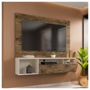 Ver imagem 4 de Painel para Tv até 55 Polegadas Black Jatoba Off White