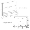 Ver imagem 6 de Painel para Tv até 55 Polegadas Black Jatoba Off White