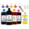 Compatível: 1250ml Solução De Limpeza + Tinta Epson L355 L365 L375 L395 L3110 L3150 - 1