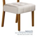 Ver mais imagens de Conjunto Sala de Jantar Mesa 160cm Tampo de 4 cm com 6 Cadeiras Liz Marrom/Cinamomo/Off White/Veludo Palha