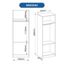 Ver imagem 3 de Guarda Roupa Modulado 2 Portas Reflecta Requinte 100% MDF