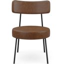 Ver imagem 3 de Kit 02 Poltronas Decorativas para Sala de Estar Base Fixa Londres L02 Couríssimo Marrom - Lyam