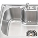 Ver imagem 5 de Cuba para Cozinha Pia Inox com Acessórios Tábua e Lixeira Carajás e Torneira Gourmet Monocomando