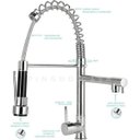 Ver imagem 7 de Cuba para Cozinha Pia Inox com Acessórios Tábua e Lixeira Carajás e Torneira Gourmet Monocomando