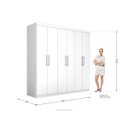 Ver imagem 5 de Guarda-Roupa Casal 6 Portas 4 Gavetas Evidence Zanzini