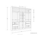 Ver imagem 4 de Guarda-Roupa Casal 6 Portas 4 Gavetas Evidence Zanzini