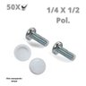 Parafuso 1/4 X 1/2 Pol. Cab. 13 Tamp. F. Philips Rosca Maq. Zb (Kit com 50) - 2