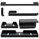 Ver imagem 1 de Kit de Acessórios para Banheiro Preto Fosco 6 Peças F.max