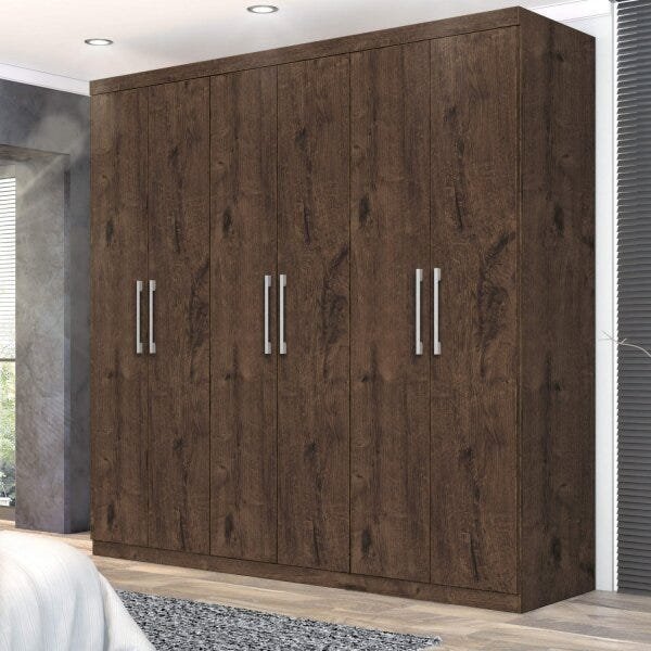 Guarda-Roupa Casal 6 Portas 4 Gavetas Evidence Zanzini