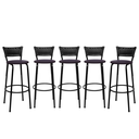 Ver imagem 1 de Kit 5 Banquetas para Bancada Banco Alto Junco Preto Balcão Cozinha Gourmet Bar Área de Lazer Piscina