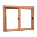Ver imagem 3 de Janela de Madeira Vitro de Correr Panorâmico 2 Folhas Móveis Reto de Eucalipto Esel -1.20(L)X1.20(A)