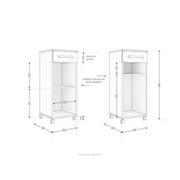 Armário Multiuso 1 Porta 1 Gaveta Zanzini - 5 Armário Multiuso 1 Porta 1 Gaveta Zanzini - 5