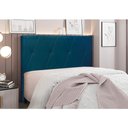 Ver imagem 2 de Cabeceira Cama Box King 195 Cm Aquilla Veludo S04 - D'Rossi Azul Marinho