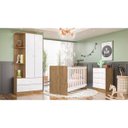 Ver imagem 5 de Cômoda Labirinto Henn 4 Gavetas MDF MDP Rústico Branco Organizador Quarto 80cm