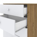 Ver imagem 3 de Cômoda Labirinto Henn 4 Gavetas MDF MDP Rústico Branco Organizador Quarto 80cm