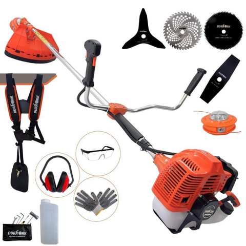 Roçadeira À Gasolina DR520P5 Lateral com Guidão Ergonômico Easy Start 5 em 1 com Lâminas e