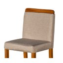 Ver imagem 4 de Banqueta Dubai Alta Bar Luxo Pés em Madeira Maciça Área Gourmet Balcão Sacada Hall Cor Bege