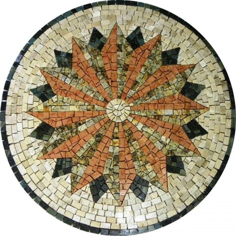 Rosa Dos Ventos em Mosaico Rosa do Engenho