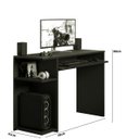 Ver imagem 4 de Mesa Gamer Escrivaninha para Computador com Prateleira Elevada para Cpu – Jm3 Móveis:preto/vermelho