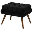 Ver imagem 2 de Kit 2 Puffs Decorativo Dora Suede Preto - Sa Móveis