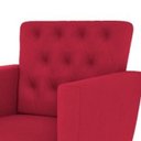 Ver imagem 3 de Kit 2 Poltronas Decorativa Pés Palito Nina Encosto Estilo Capitonê Vermelho - Sa Móveis