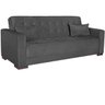 Sofá Cama 3 Lugares Jobim Linho Cinza Escuro - ADJ Decor - 2