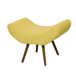 Kit 2 Puffs Banqueta Emília Suede Liso Amarelo - Sa Móveis - 2