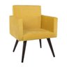 Kit 2 Poltronas Decorativa Pés Palito Tabaco Nina Suede Amarelo - Sa Móveis - 2
